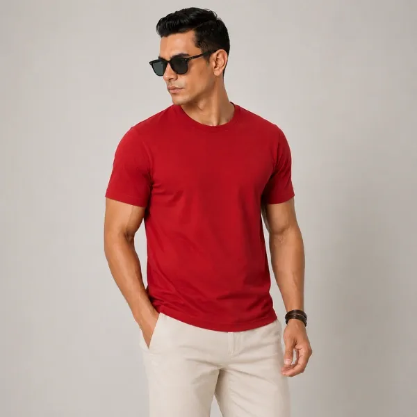 Premium Red Full Feeder Cotton T-Shirt